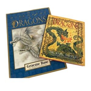 Dragon Book Set Discovery of Dragons Graeme Base & Dragons Natural History